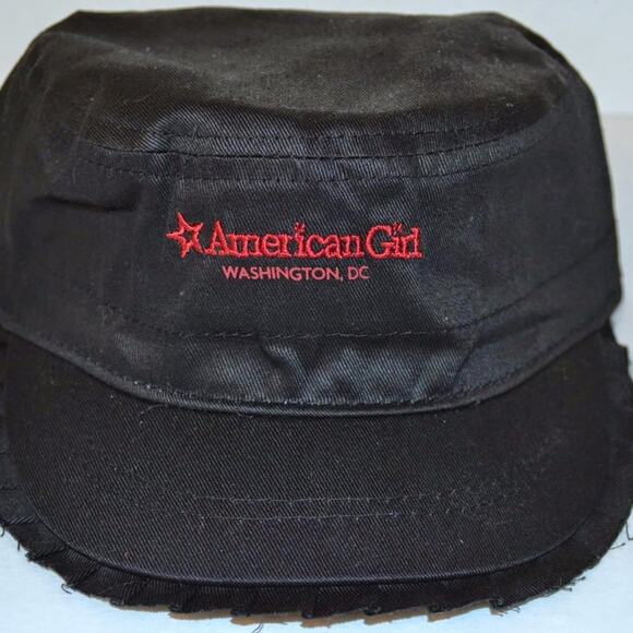 Girls Washington DC - American Girl Place Washington DC Ruffle Black Cap - Picture 1 of 2